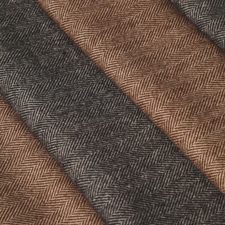 Herringbone Cashmere Feel Muffler Scarf
