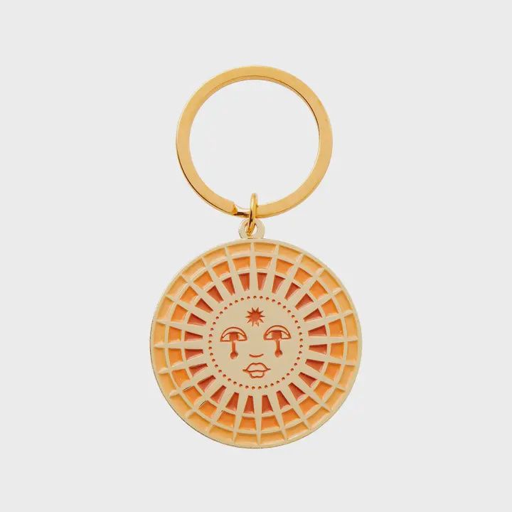 Sun Enamel Keychain