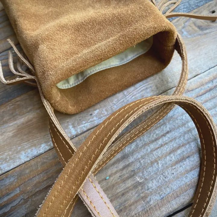 Belles Brown Suede Boho Cell Bag