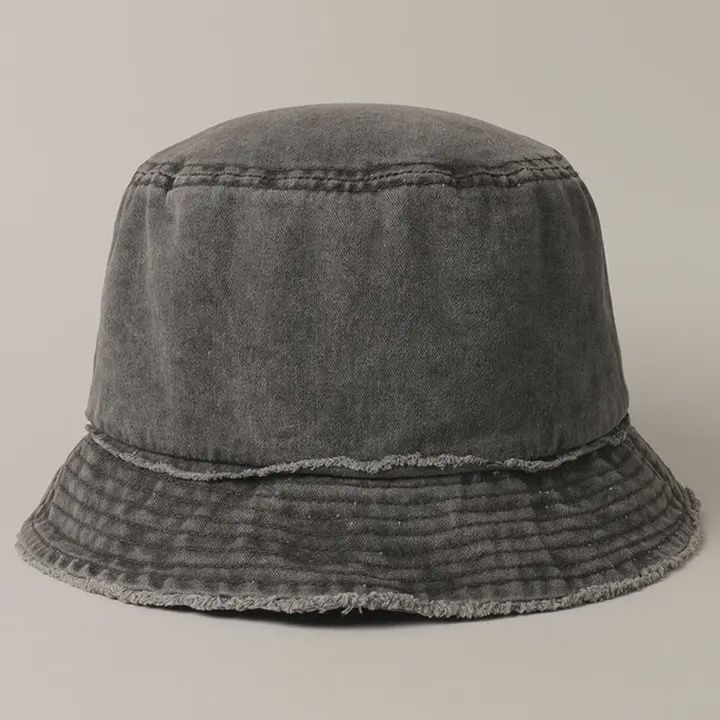 Frayed Canvas Denim Bucket Hat