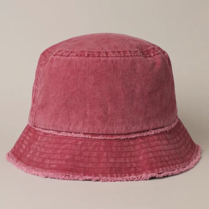 Frayed Canvas Denim Bucket Hat