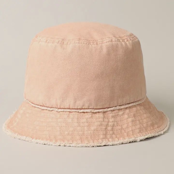 Frayed Canvas Denim Bucket Hat