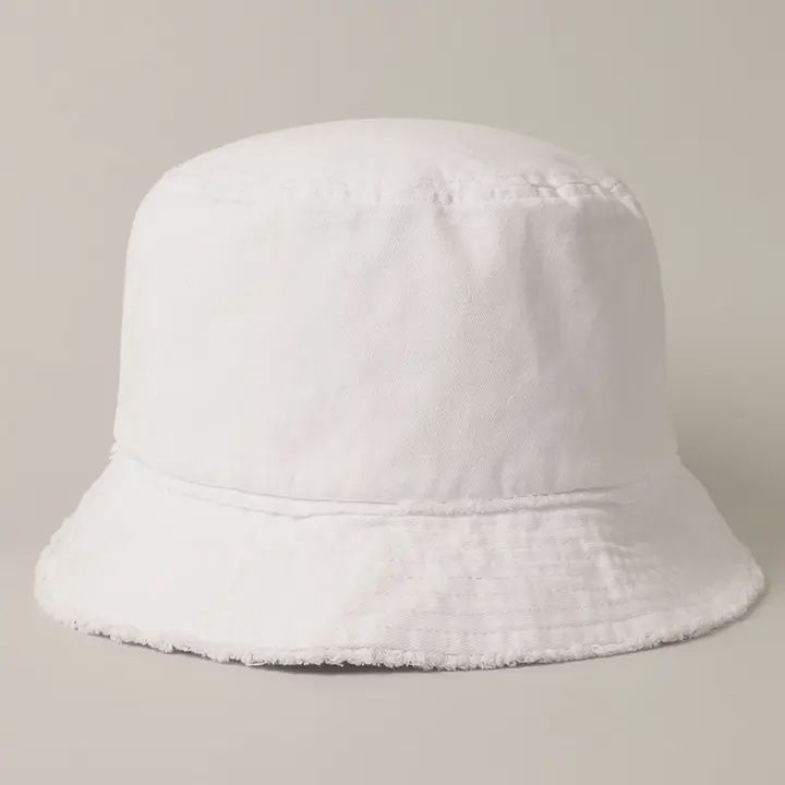 Frayed Canvas Denim Bucket Hat