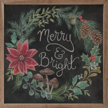 Christmas Chalk III Merry 16x16x1.5