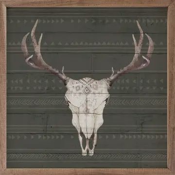 Boho Buck Skull Green