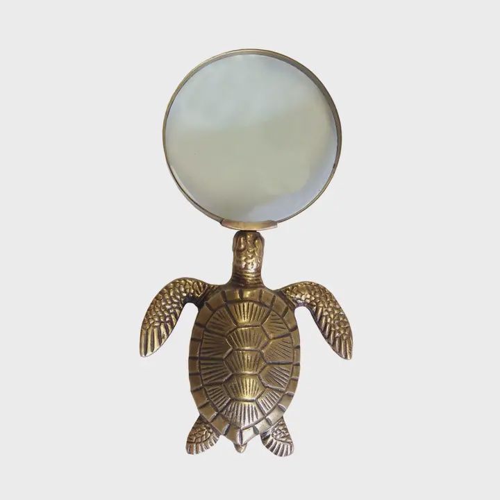 Brass Turtle Magnifying Glass 7"