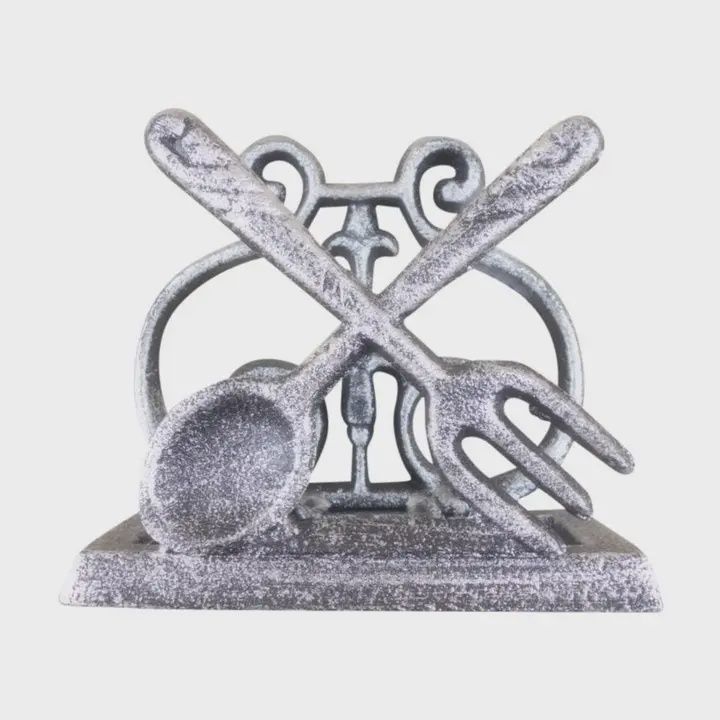 Cast Iron Fork + Spoon Napkin Holder