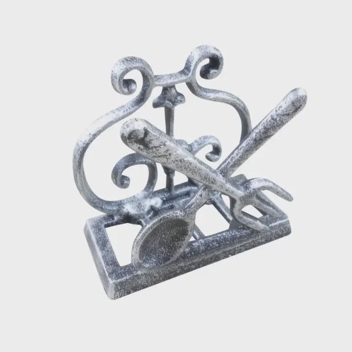 Cast Iron Fork + Spoon Napkin Holder