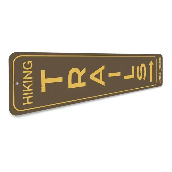 Hiking Trails Vertical Sign 4x18