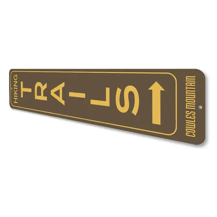 Hiking Trails Vertical Sign 4x18