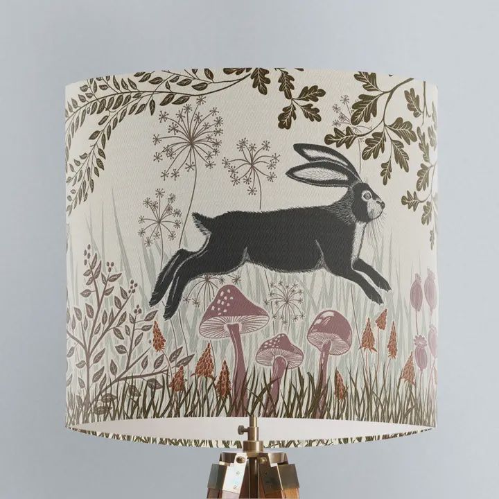 Country Lane Hare Rabbit Lampshade 16"x10"