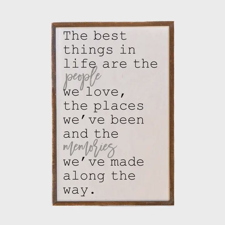 Best Things in Life-Wooden Wall Decor