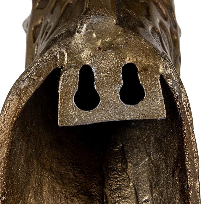 Cast Aluminum Giraffe Head With Party Hat Wall Decor