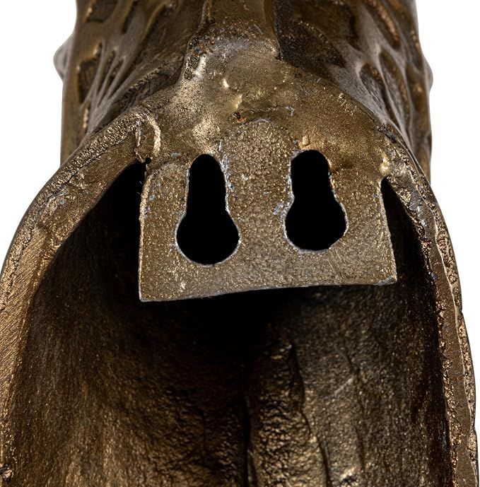 Cast Aluminum Giraffe Head With Party Hat Wall Decor