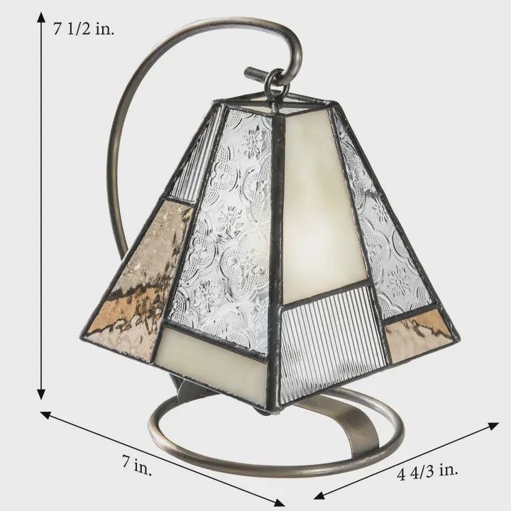 Peach Stained Glass Accent/Desk Lamp
