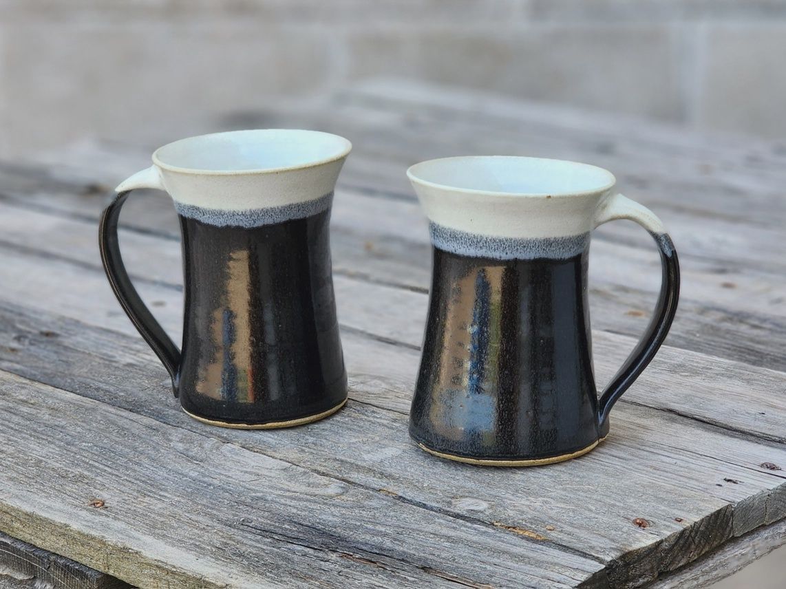Black &amp; Copper Individual Mug - Flared