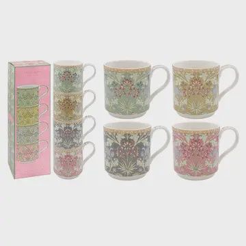 William Morris Stacking Mugs 4/Set