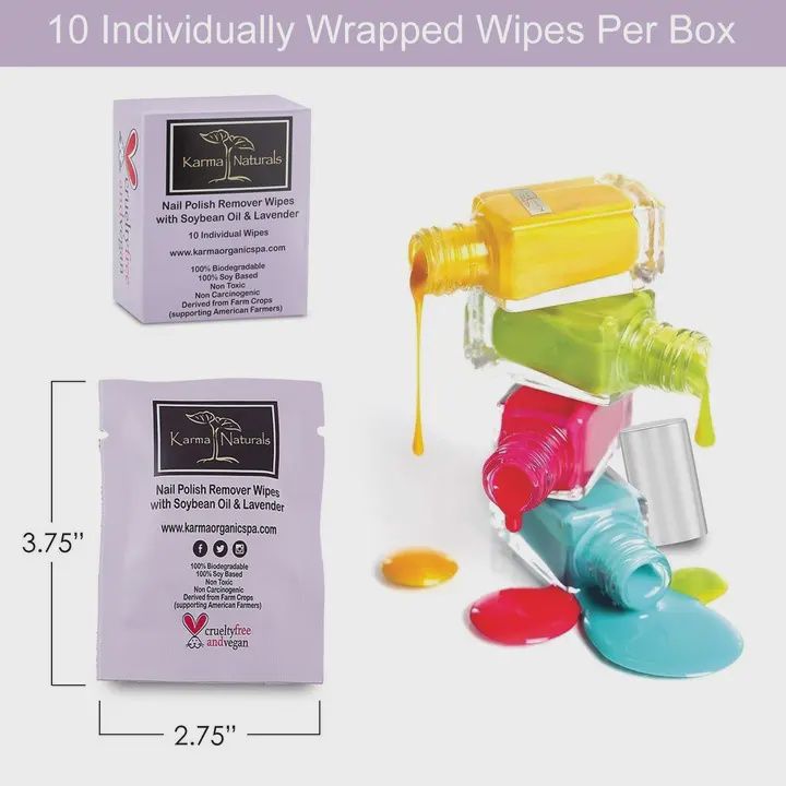 Lavender Nail Polish Remover Wipes