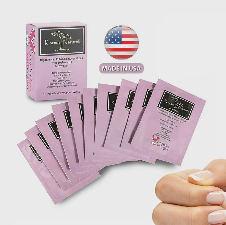 Lavender Nail Polish Remover Wipes