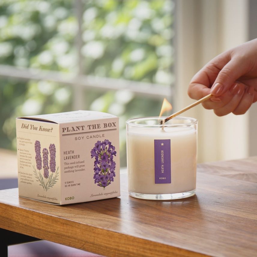 Heath Lavender Plant The Box Candle 9oz