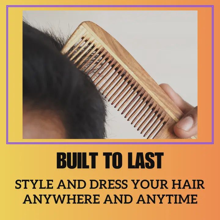 GBS FCW Wood Folding Beard Comb