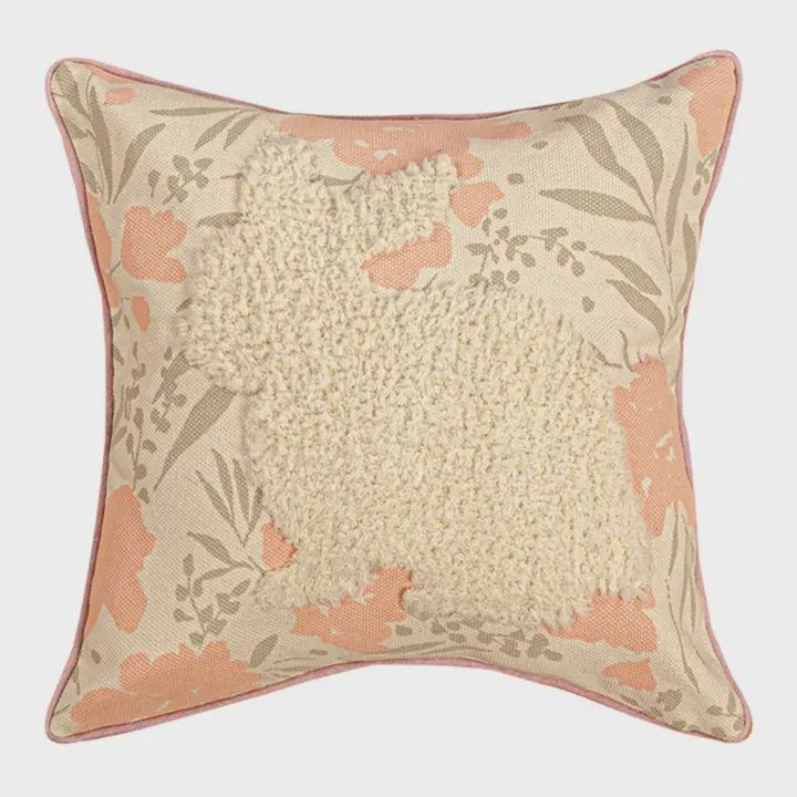 Tufted Bunny Pillow 17x17