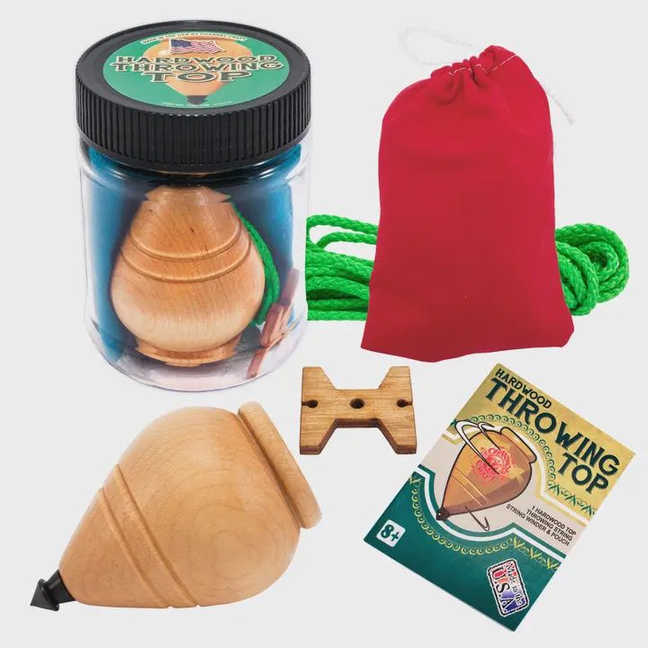 Hardwood Top Toy Jar + Pouch