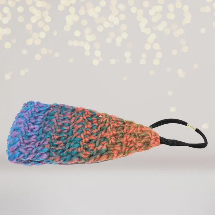Girls Sweater Headband Multi/Orange
