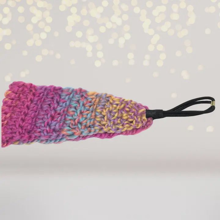 Girls Sweater Headband Pink/Yellow