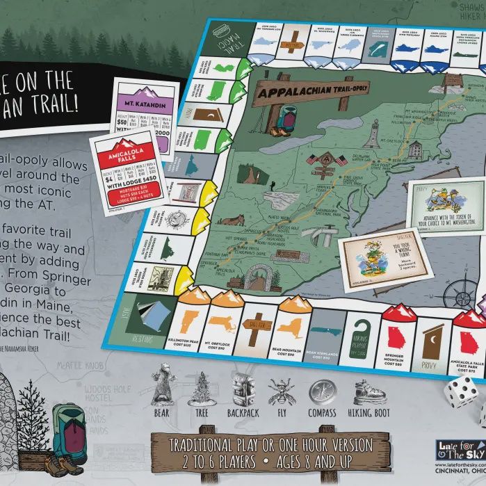 Appalachian Trail-Opoly Board Game