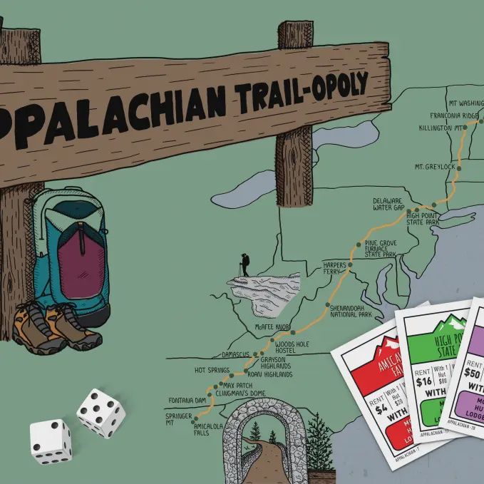 Appalachian Trail-Opoly Board Game