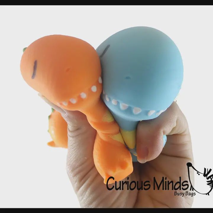 Dinosaur Soft Cream Doh Filled Stress Ball - Squishy Gooe