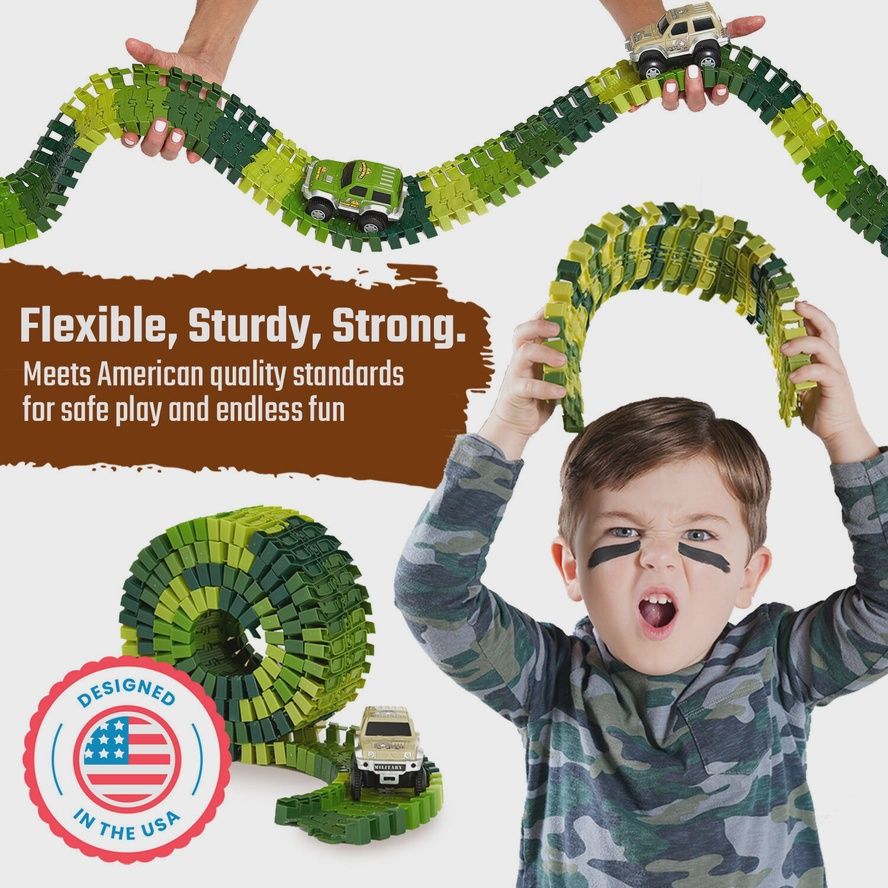 Dinosaur Race Car Track Set Toy