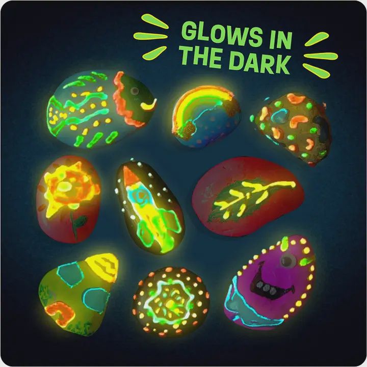 Rock Painting Kit - Glow in the Dark