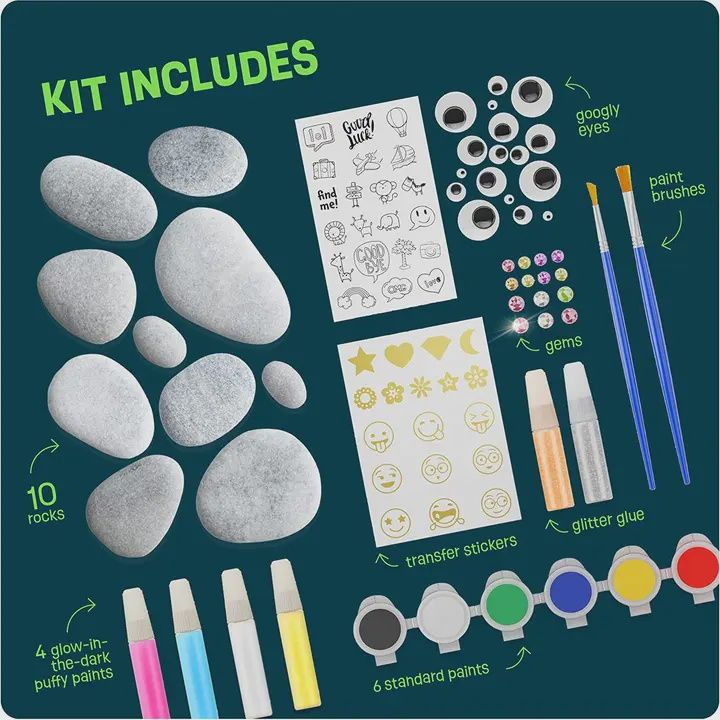Rock Painting Kit - Glow in the Dark