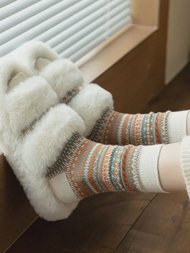 Rufia Geometric Pattern Autumn/Winter Socks