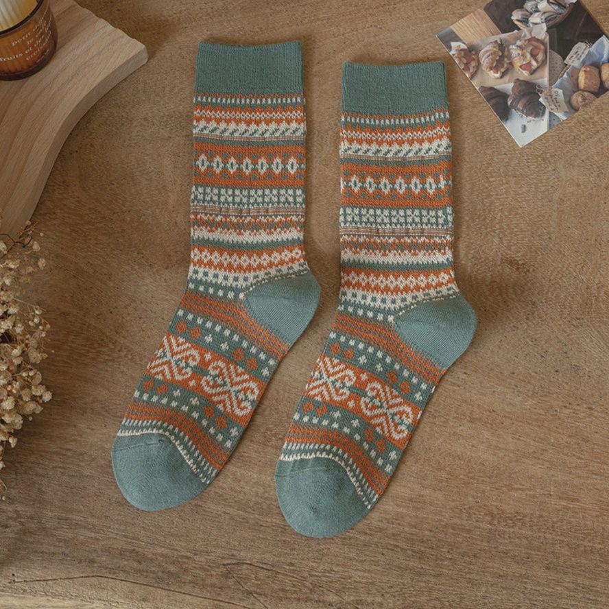 Rufia Geometric Pattern Autumn/Winter Socks