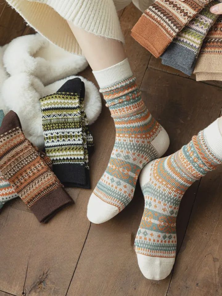 Rufia Geometric Pattern Autumn/Winter Socks