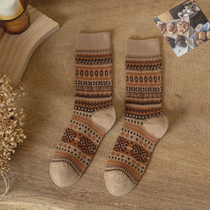 Rufia Geometric Pattern Autumn/Winter Socks