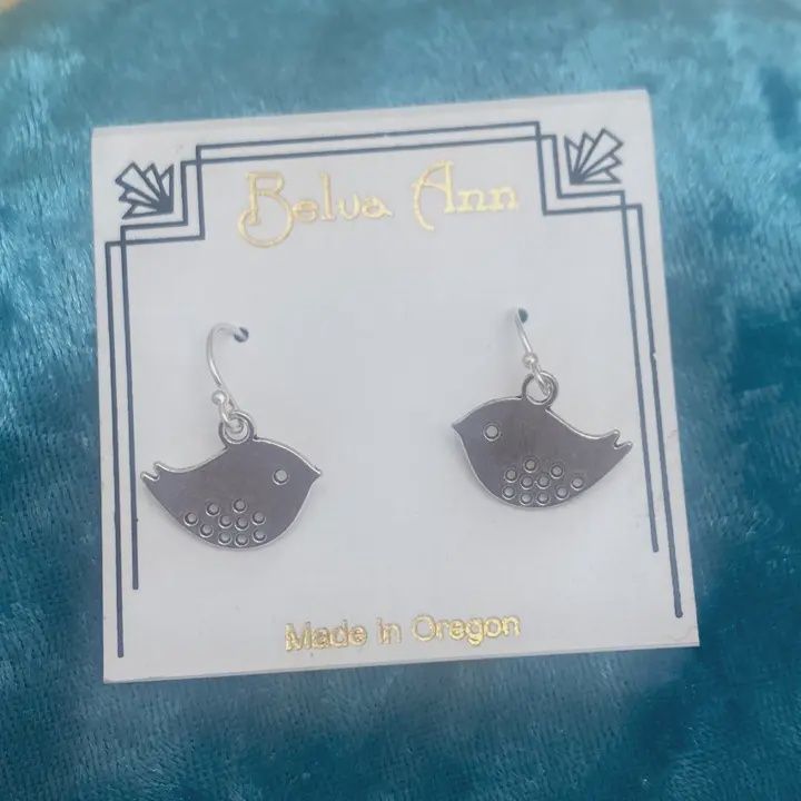 Silver Bird Matt Finish Earrings