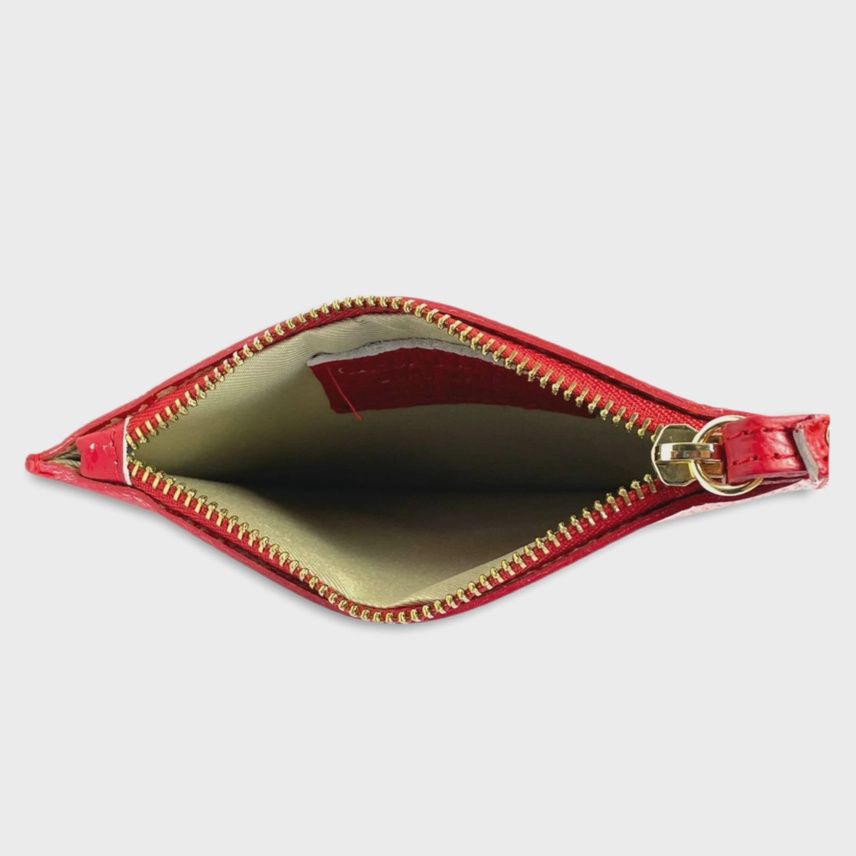 Genuine Leather Envelope Wallet Wristlet