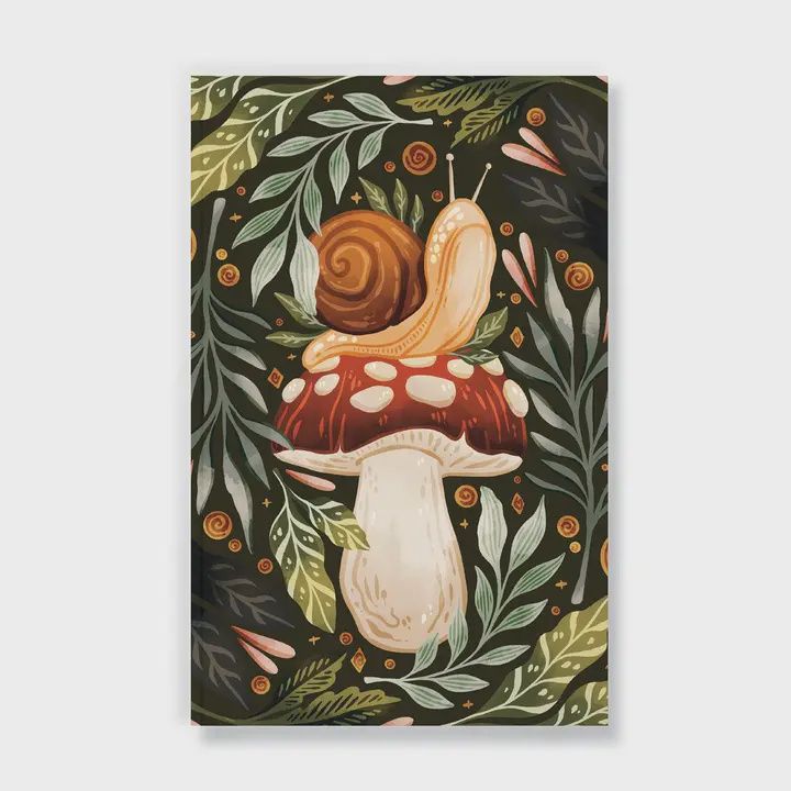 Snail &amp; Mushroom Classic Layflat Notebook