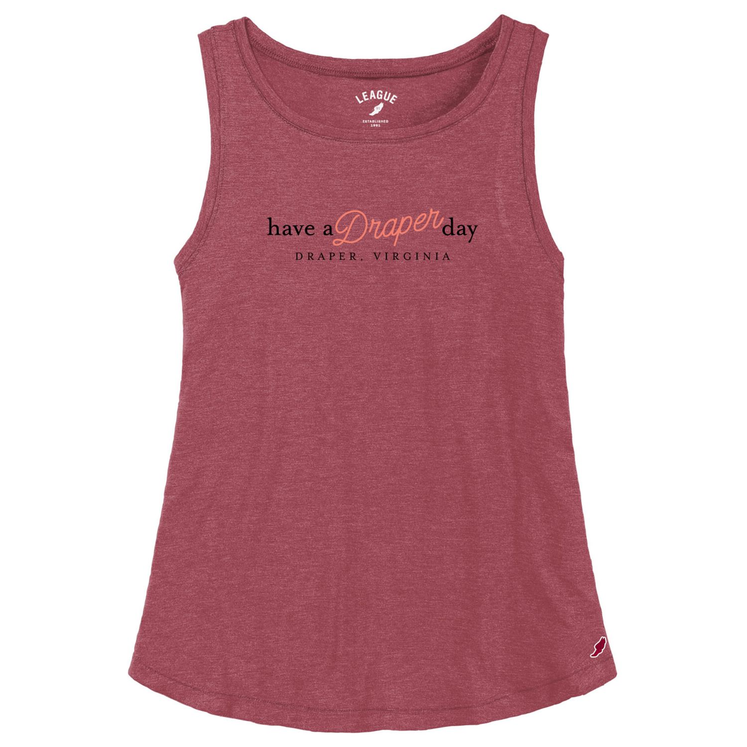 Have A Draper Day Ladies Tank Top, Color: Heather Burgandy, Size: Small