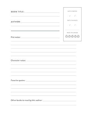 Bibliophile Readers Journal Book