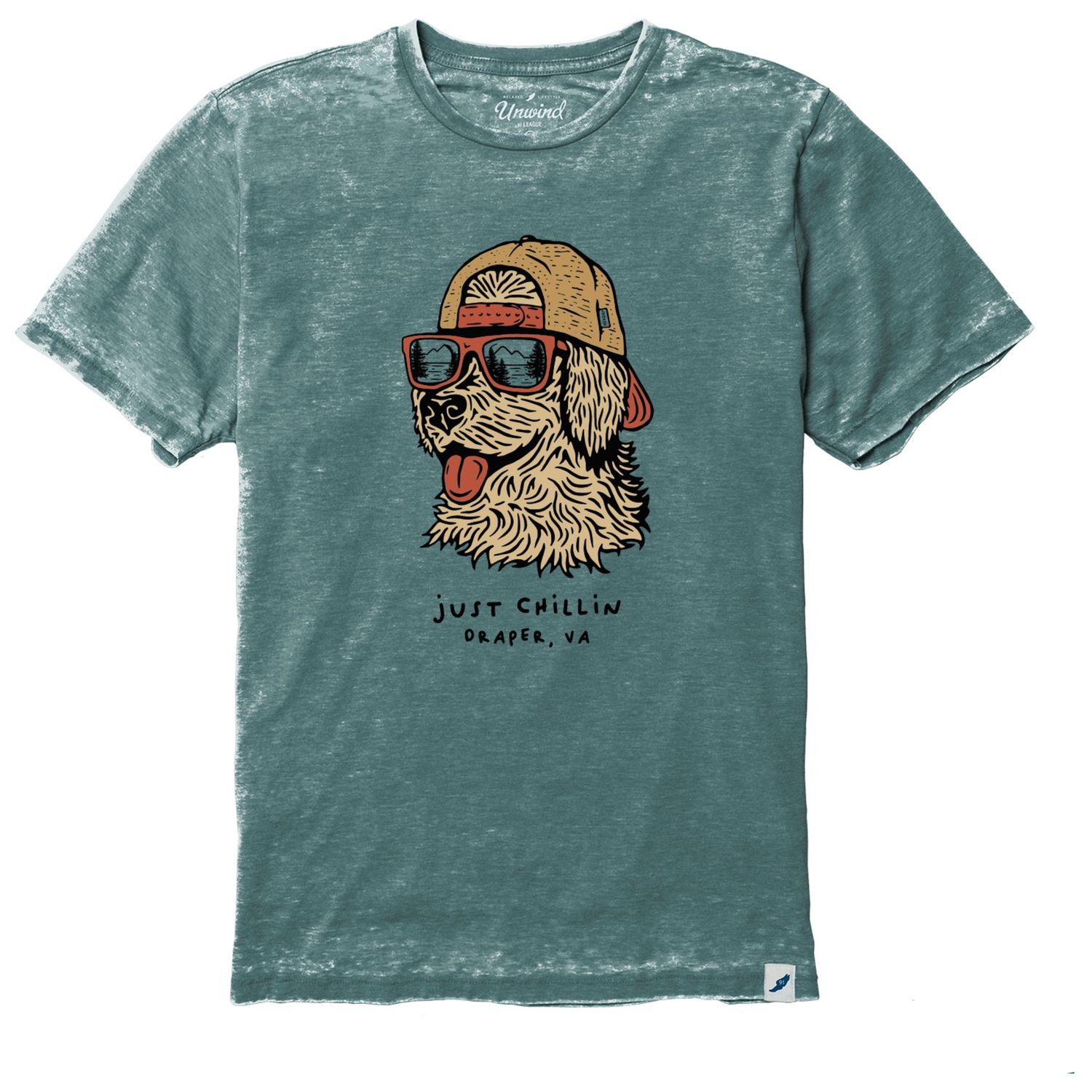 Just Chillin Short Sleeve Draper VA, Color: Green, Size: Small
