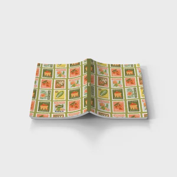 Garden Stamps Classic Layflat Notebook