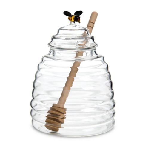 Kitchen Glass Honey Jar With Lid
