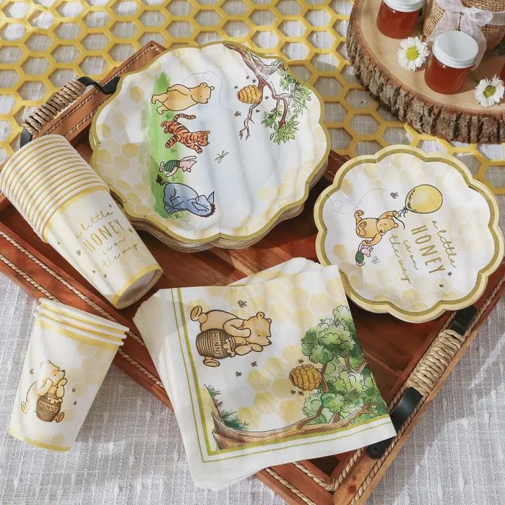 Honey Bear 78 Piece Party Tableware Set
