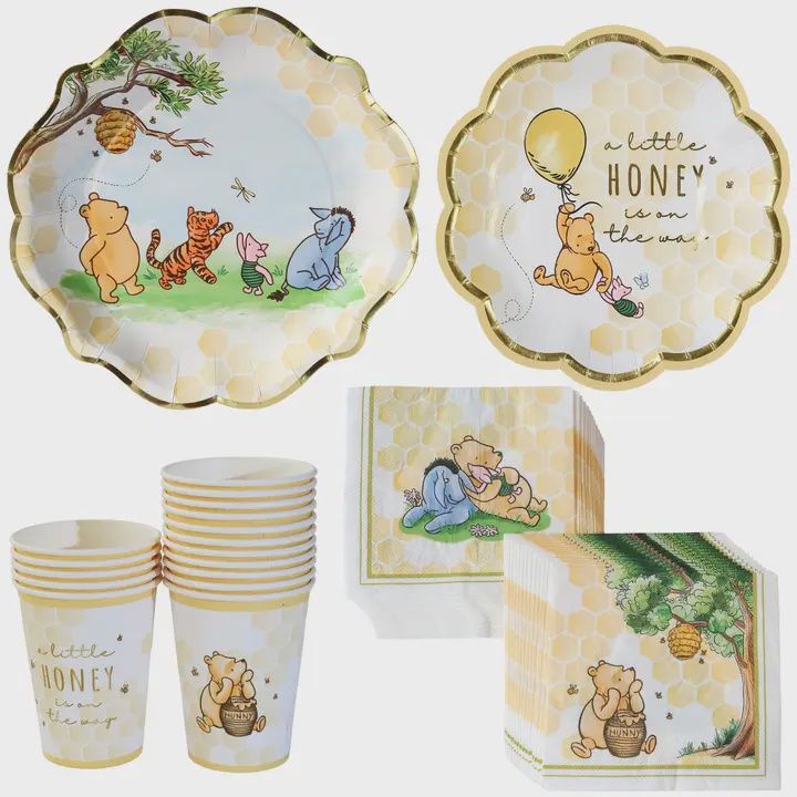 Honey Bear 78 Piece Party Tableware Set