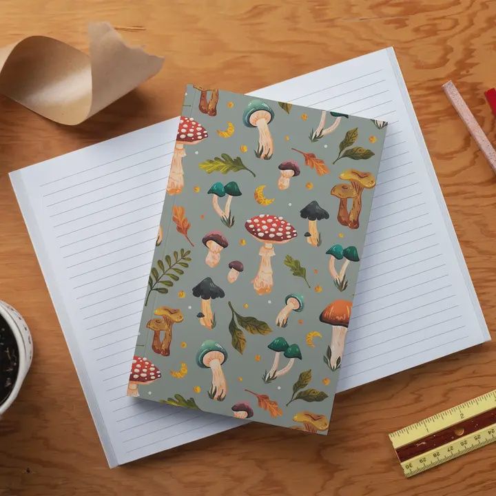 Mushroom Garden  Classic Layflat Notebook